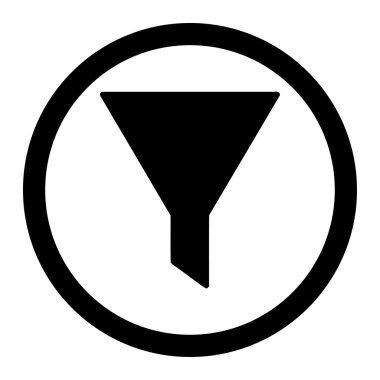 Huni daire içinde vektör simgesi