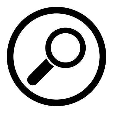 Daire içinde vektör simgesini bulun