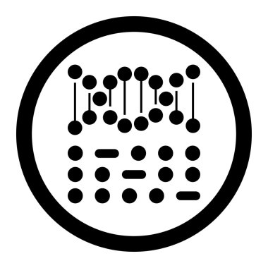 Genom kodu yuvarlak vektör simgesi