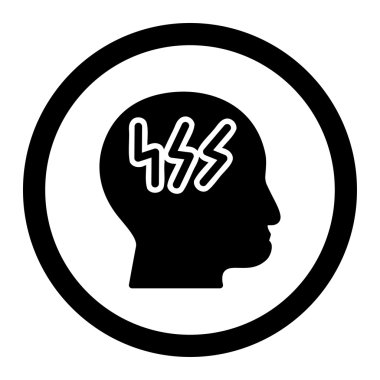 Stres yuvarlak vektör simgesi