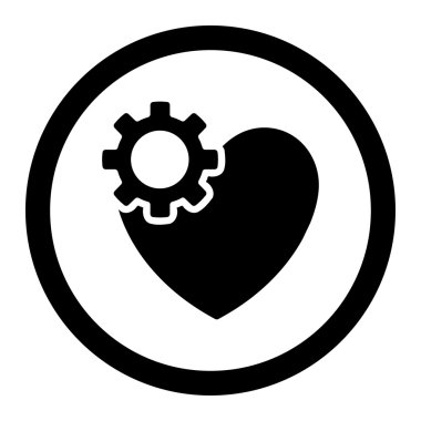 Kalp ameliyatı yuvarlak vektör simgesi