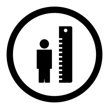 Yükseklik ölçer yuvarlak vektör simgesi