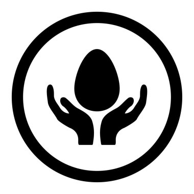 Kuluçka makinesi yuvarlak vektör simgesi