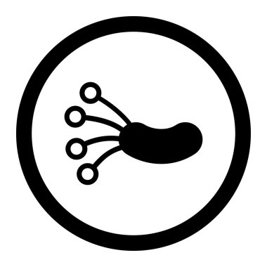 Infection Microbe Circled Vector Icon