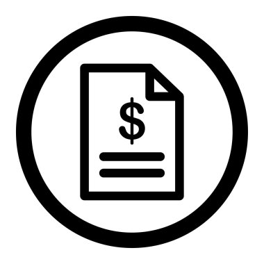 Fatura yuvarlak vektör simgesi