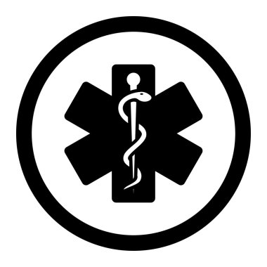 Hayat yuvarlak vektör yıldız simgesi