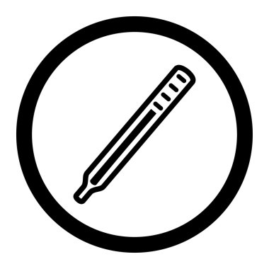 Medical Thermometer Circled Vector Icon