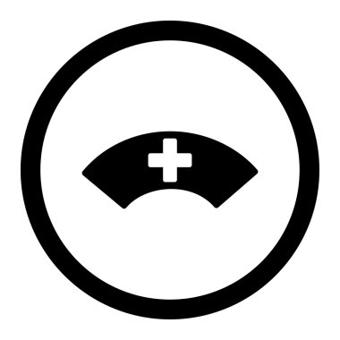 Tıbbi güneşlik yuvarlak vektör simgesi