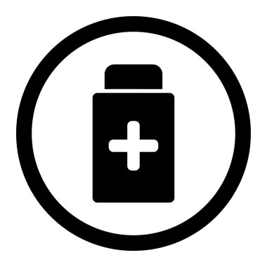 Medication Container Rounded Vector Icon