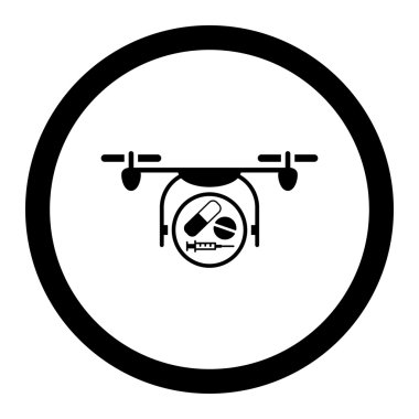 Medication Nanocopter Circled Vector Icon