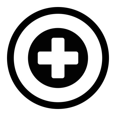 Tıp daire içinde vektör simgesi