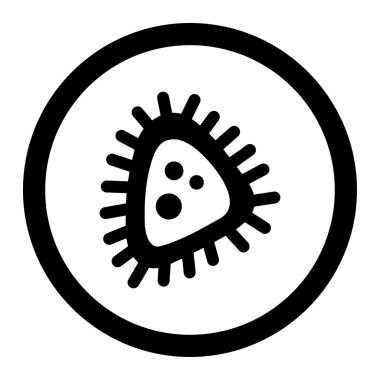 Micro Parasite Circled Vector Icon