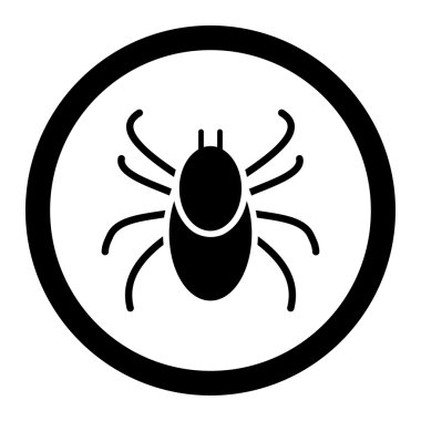 Mite daire içinde vektör simgesi