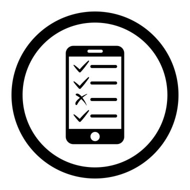 Mobile Test Circled Vector Icon