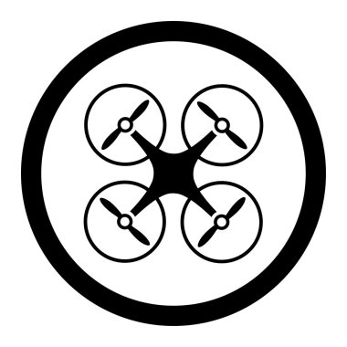Nanocopter yuvarlak vektör simgesi