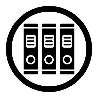 Office Books Circled Vector Icon