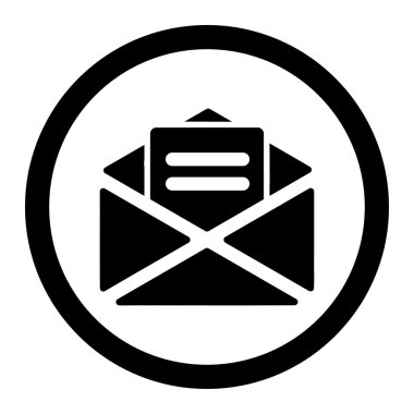 Open Mail Circled Vector Icon