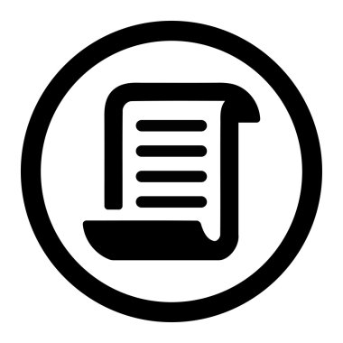 Kağıt rulo yuvarlak vektör simgesi