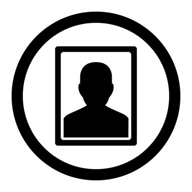 Client Portrait Circled Vector Icon