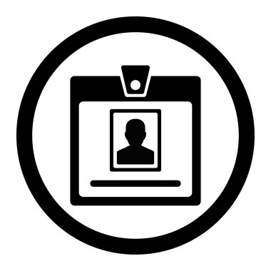 Person Badge Circled Vector Icon