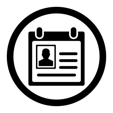 Kişisel rozet yuvarlak vektör simgesi