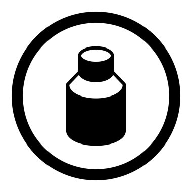 Tüp daire içinde vektör simgesi