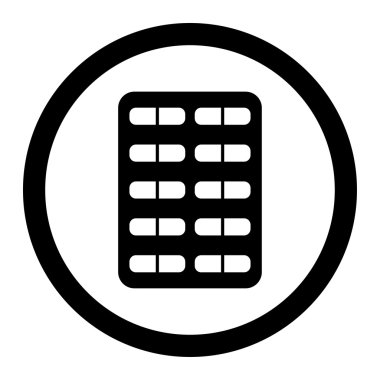 Hap Blister daire içinde vektör simgesi