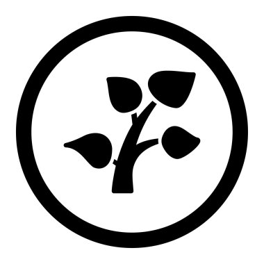 Bitki daire içinde vektör simgesi