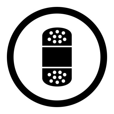 Daire içinde vektör simge alçı