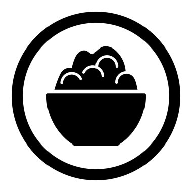 Porriage yuvarlak vektör simgesi