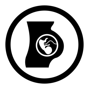 Gebelik daire içinde vektör simgesi