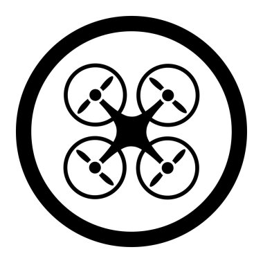 Airdrone yuvarlak vektör simgesi