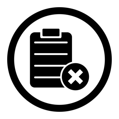 Sayfa daire içinde vektör simge reddetmek