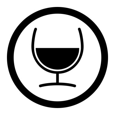 Çare cam daire içinde vektör simgesi