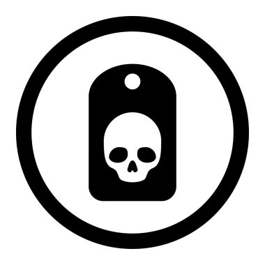 Dangerous Label Rounded Vector Icon