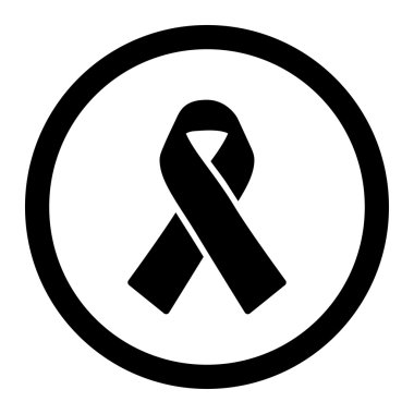 Dayanışma kurdele daire içinde vektör simgesi