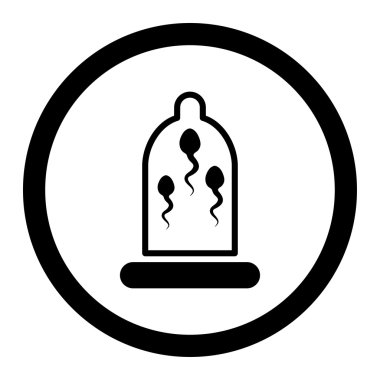 Doğum kontrolü sperm vektör simgesi daire