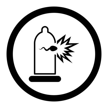 Sperm Escape Circled Vector Icon