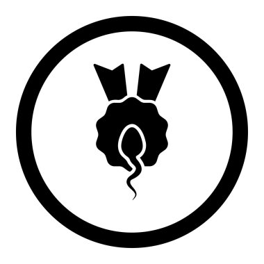 Sperm kazanan yuvarlak vektör simgesi