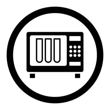 Sterilizatör yuvarlak vektör simgesi