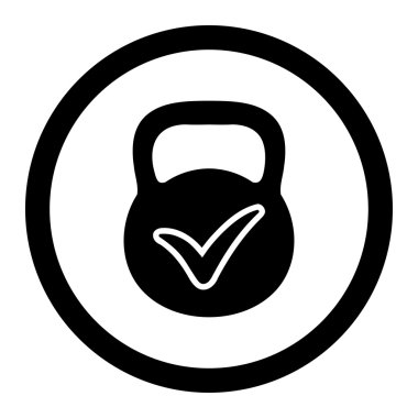 Geçerli yığın vektör simge yuvarlak