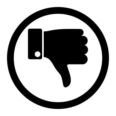 Daire içinde vektör simgesi parmak