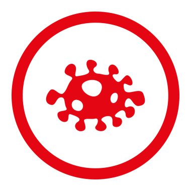 Bakteri yuvarlak vektör simgesi