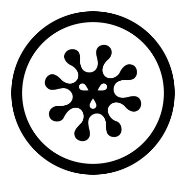 Mikroorganizma yuvarlak vektör simgesi