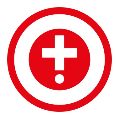 Eczane yuvarlak vektör simgesi