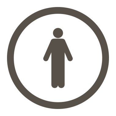 Beyefendi yuvarlak vektör simgesi