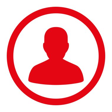 Portre yuvarlak vektör simgesi