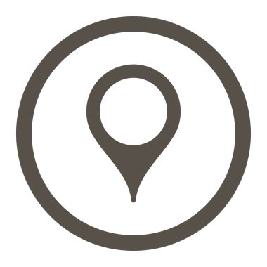 Harita işareti vektör simgesi daire