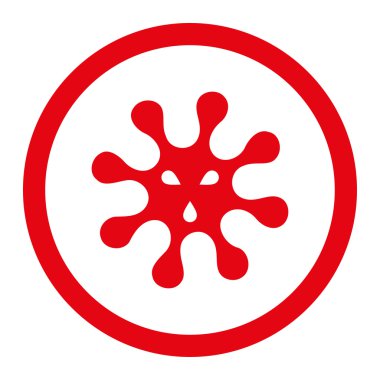 Mikroorganizma yuvarlak vektör simgesi