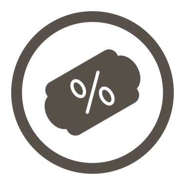 Etiket daire içinde vektör simge indirim